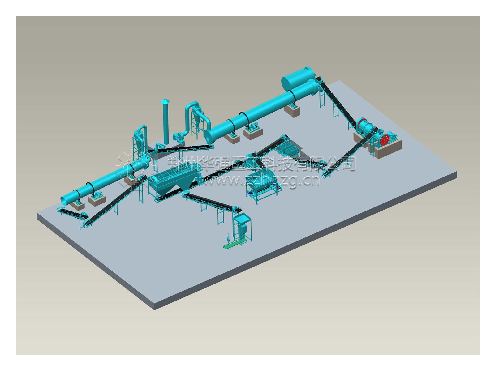 豬糞有機(jī)肥生產(chǎn)線